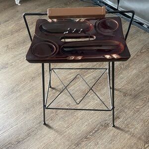 Vintage MCM 1950s wire Tony Paul style ashtray/ drink stand